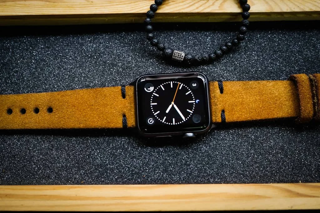 AWBF25-DLV handgefertigt Vintage Leder Uhrenarmband für Apple Watch Serie 1,2,3,4,5,6,7,8,Ultra,SE Uhrenarmband Band – Bild 3