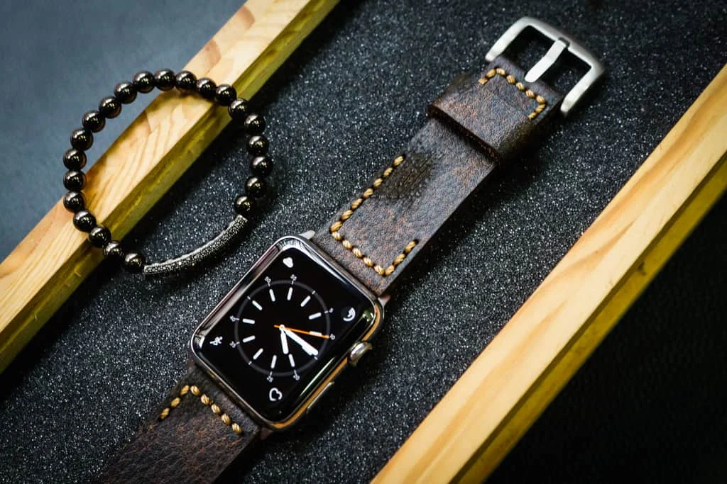 AWBF2626-D2 handgefertigt Vintage Leder Uhrenarmband für Apple Watch Serie 1,2,3,4,5,6,7,8,Ultra,SE Uhrenarmband Band – Bild 2