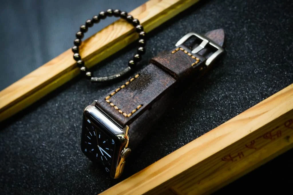 AWBF2626-D2 handgefertigt Vintage Leder Uhrenarmband für Apple Watch Serie 1,2,3,4,5,6,7,8,Ultra,SE Uhrenarmband Band – Bild 6