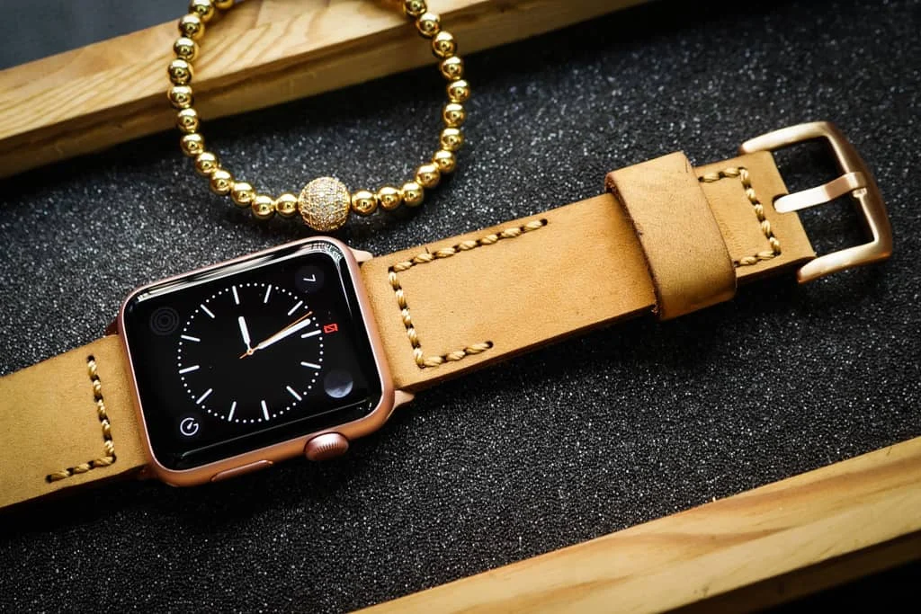 AWBF2626-D4 handgefertigt Vintage Leder Uhrenarmband für Apple Watch Serie 1,2,3,4,5,6,7,8,Ultra,SE Uhrenarmband Band – Bild 2