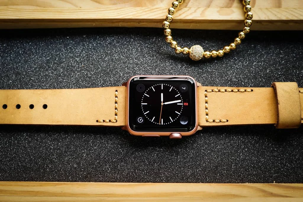 AWBF2626-D4 handgefertigt Vintage Leder Uhrenarmband für Apple Watch Serie 1,2,3,4,5,6,7,8,Ultra,SE Uhrenarmband Band – Bild 3
