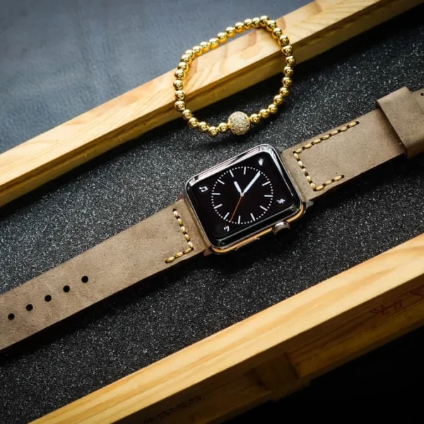 AWBF2626-D3 handgefertigt Vintage Leder Uhrenarmband für Apple Watch Serie 1,2,3,4,5,6,7,8,Ultra,SE Uhrenarmband Band