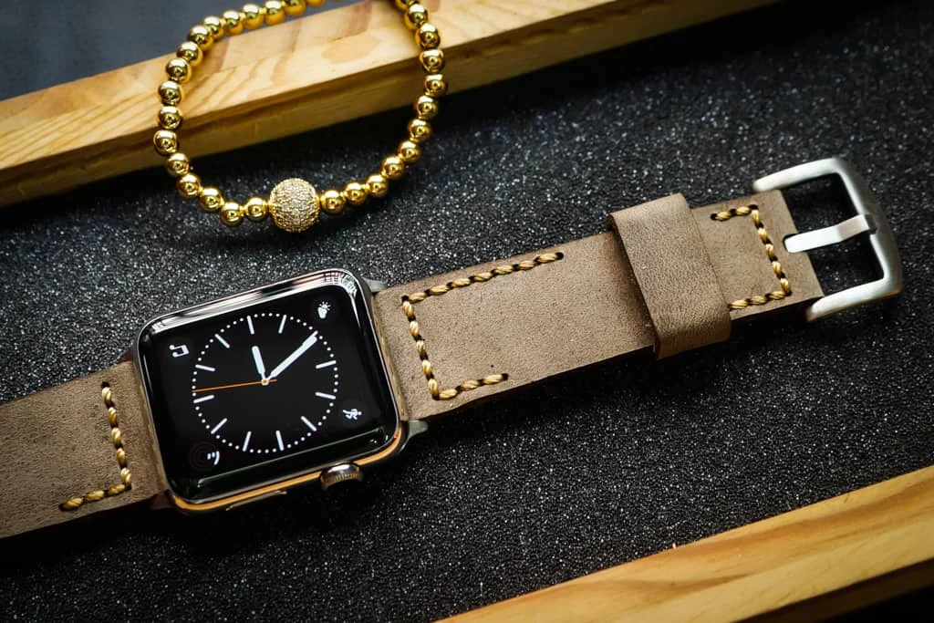 AWBF2626-D3 handgefertigt Vintage Leder Uhrenarmband für Apple Watch Serie 1,2,3,4,5,6,7,8,Ultra,SE Uhrenarmband Band – Bild 2