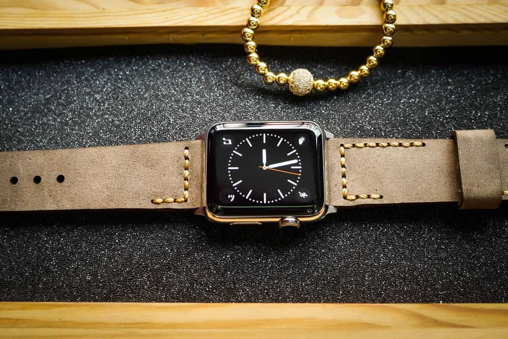 AWBF2626-D3 handgefertigt Vintage Leder Uhrenarmband für Apple Watch Serie 1,2,3,4,5,6,7,8,Ultra,SE Uhrenarmband Band – Bild 3