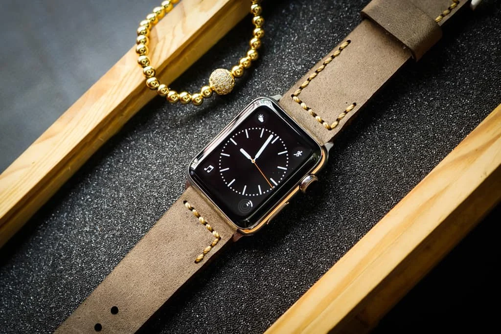 AWBF2626-D3 handgefertigt Vintage Leder Uhrenarmband für Apple Watch Serie 1,2,3,4,5,6,7,8,Ultra,SE Uhrenarmband Band – Bild 5