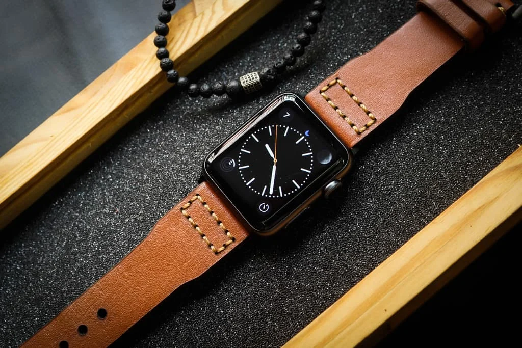 AWBF47-D60 handgefertigt Vintage Leder Uhrenarmband für Apple Watch Serie 1,2,3,4,5,6,7,8,Ultra,SE Uhrenarmband Band – Bild 5