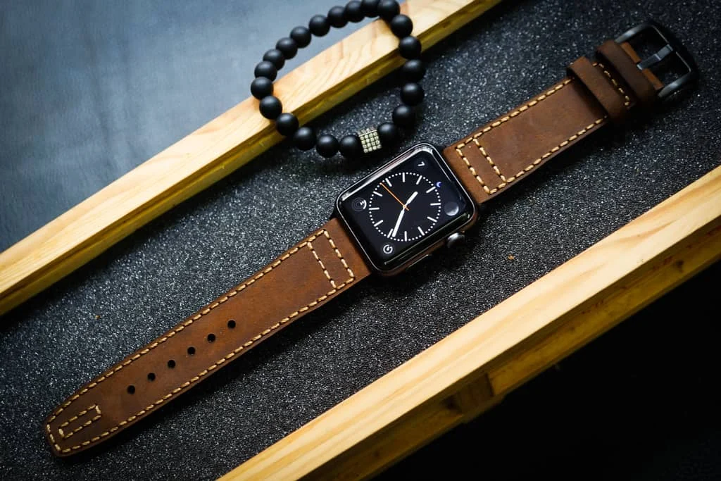 AWBF52-D5 handgefertigt Vintage Leder Uhrenarmband für Apple Watch Serie 1,2,3,4,5,6,7,8,Ultra,SE Uhrenarmband Band – Bild 6