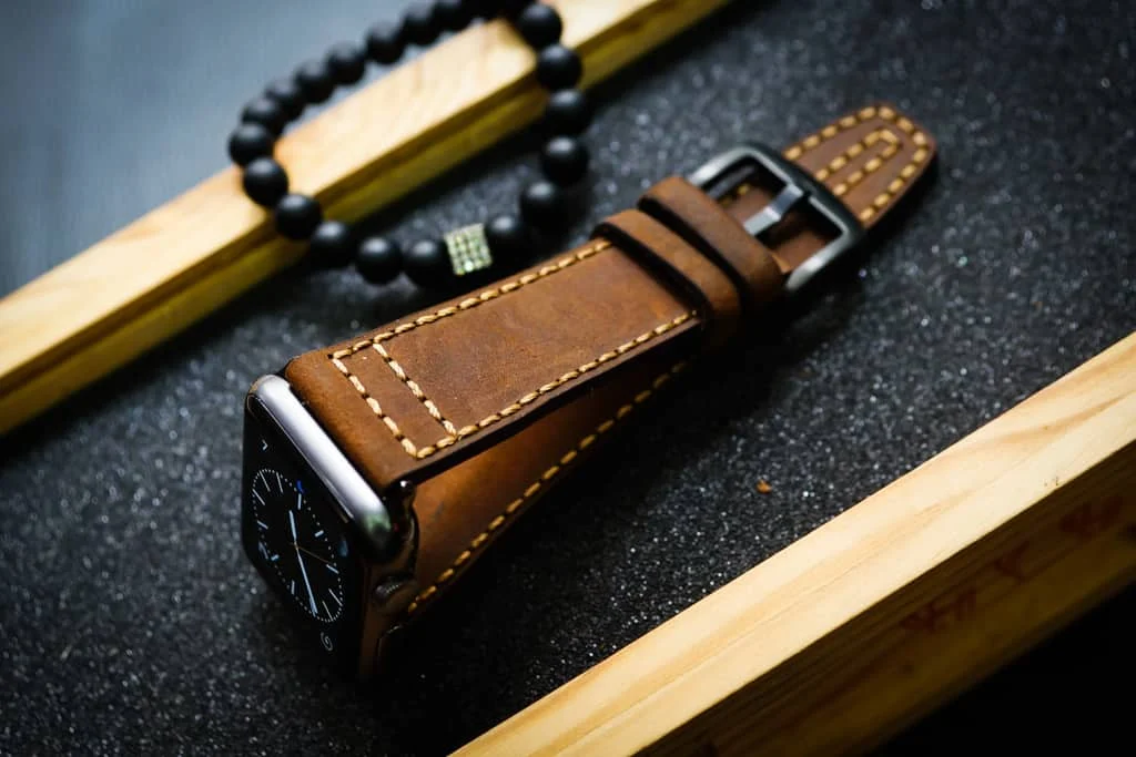 AWBF52-D5 handgefertigt Vintage Leder Uhrenarmband für Apple Watch Serie 1,2,3,4,5,6,7,8,Ultra,SE Uhrenarmband Band – Bild 7