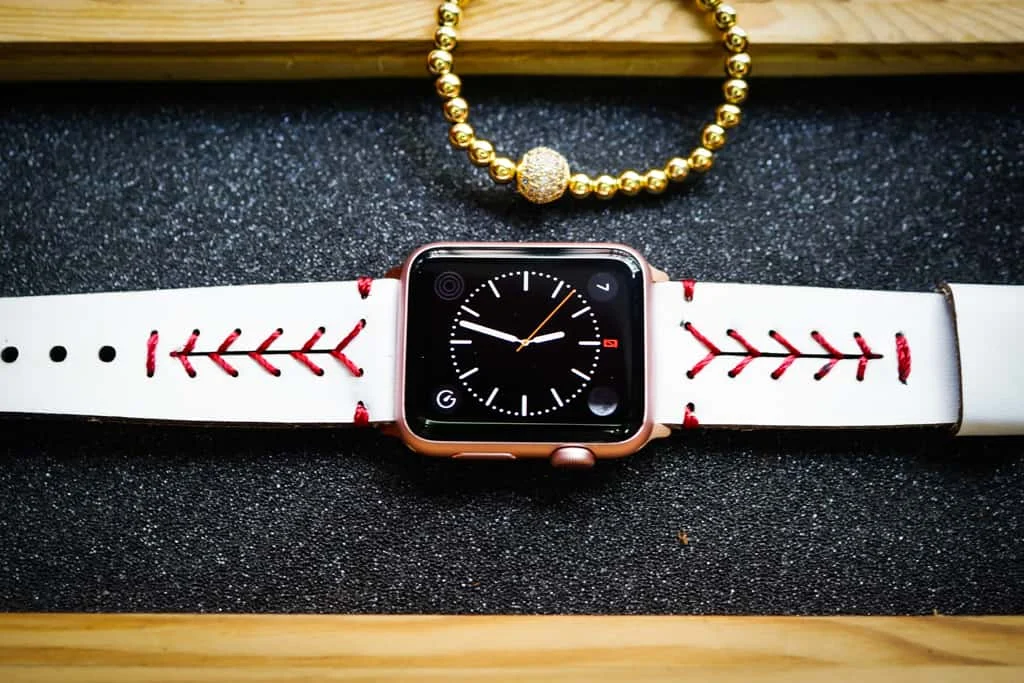 AWBF89-D91 handgefertigt Vintage Leder Uhrenarmband für Apple Watch Serie 1,2,3,4,5,6,7,8,Ultra,SE Uhrenarmband Band – Bild 3