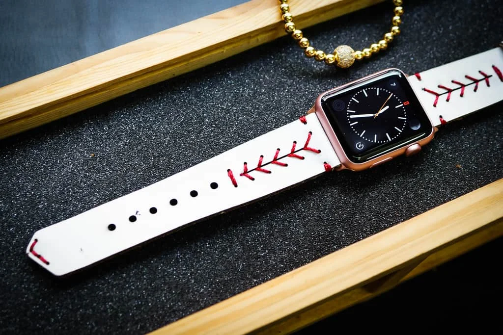 AWBF89-D91 handgefertigt Vintage Leder Uhrenarmband für Apple Watch Serie 1,2,3,4,5,6,7,8,Ultra,SE Uhrenarmband Band – Bild 4