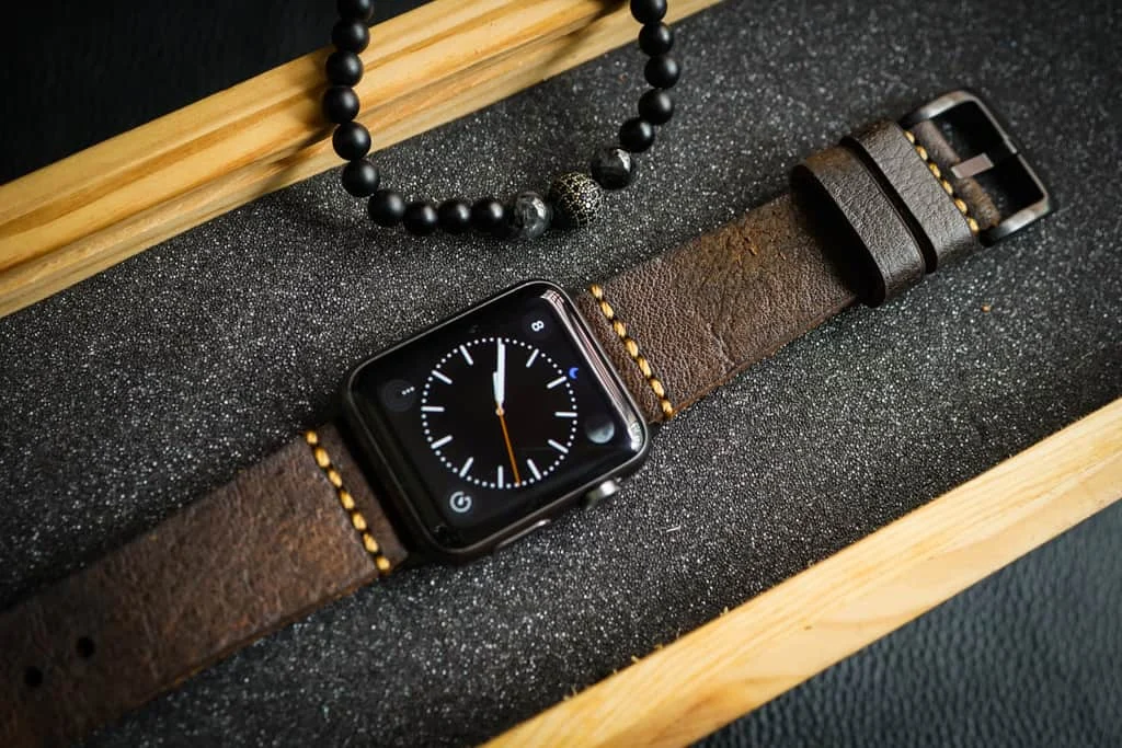 AWBF93-D2 handgefertigt Vintage Leder Uhrenarmband für Apple Watch Serie 1,2,3,4,5,6,7,8,Ultra,SE Uhrenarmband Band – Bild 2