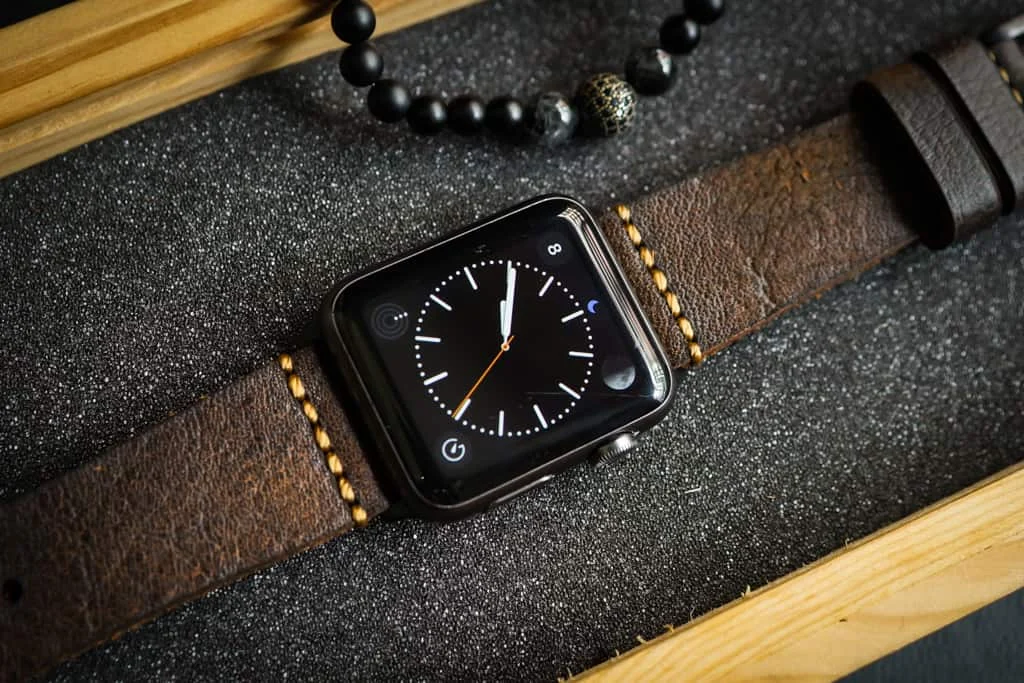AWBF93-D2 handgefertigt Vintage Leder Uhrenarmband für Apple Watch Serie 1,2,3,4,5,6,7,8,Ultra,SE Uhrenarmband Band – Bild 3