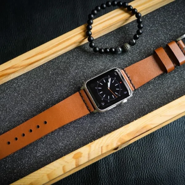 AWBF93-D60 handgefertigt Vintage Leder Uhrenarmband für Apple Watch Serie 1,2,3,4,5,6,7,8,Ultra,SE Uhrenarmband Band