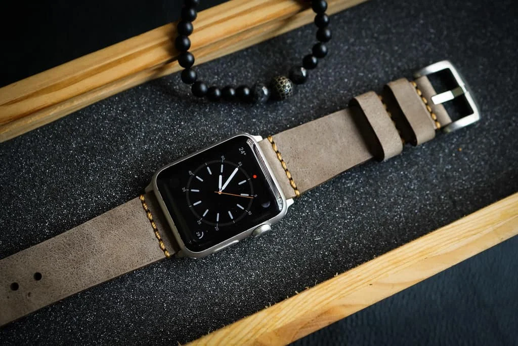 AWBF93-D3 handgefertigt Vintage Leder Uhrenarmband für Apple Watch Serie 1,2,3,4,5,6,7,8,Ultra,SE Uhrenarmband Band – Bild 2