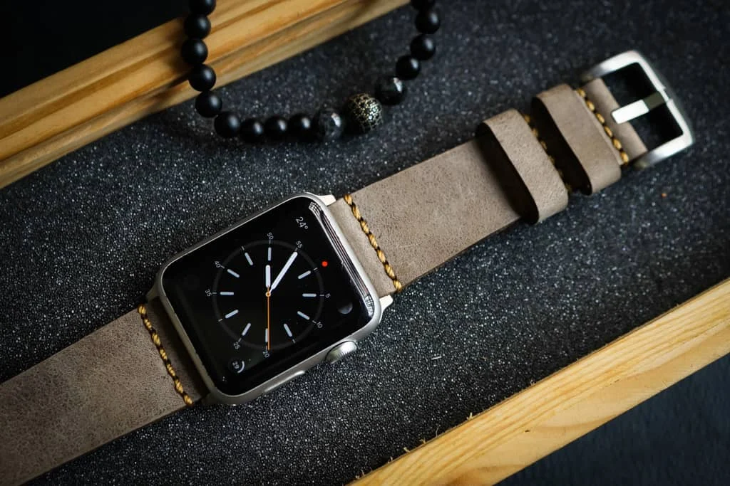 AWBF93-D3 handgefertigt Vintage Leder Uhrenarmband für Apple Watch Serie 1,2,3,4,5,6,7,8,Ultra,SE Uhrenarmband Band – Bild 3