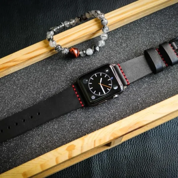 AWBF93-D123 handgefertigt Vintage Leder Uhrenarmband für Apple Watch Serie 1,2,3,4,5,6,7,8,Ultra,SE Uhrenarmband Band