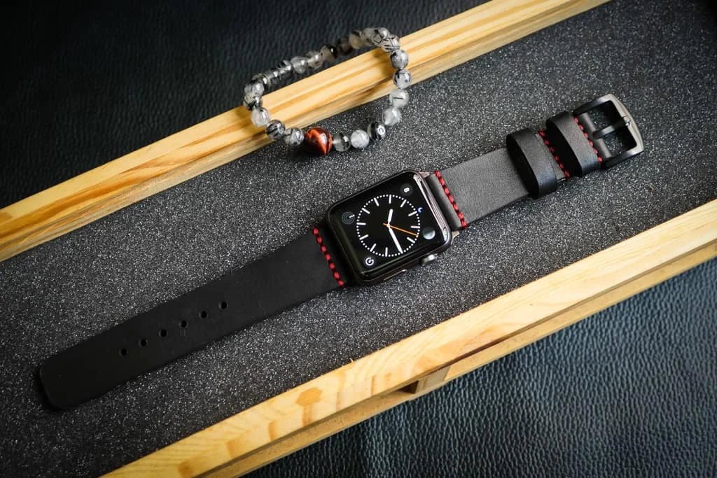 AWBF93-D123 handgefertigt Vintage Leder Uhrenarmband für Apple Watch Serie 1,2,3,4,5,6,7,8,Ultra,SE Uhrenarmband Band