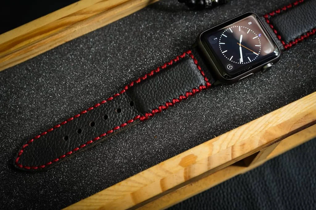 AWBF91-D73 handgefertigt Vintage Leder Uhrenarmband für Apple Watch Serie 1,2,3,4,5,6,7,8,Ultra,SE Uhrenarmband Band – Bild 3