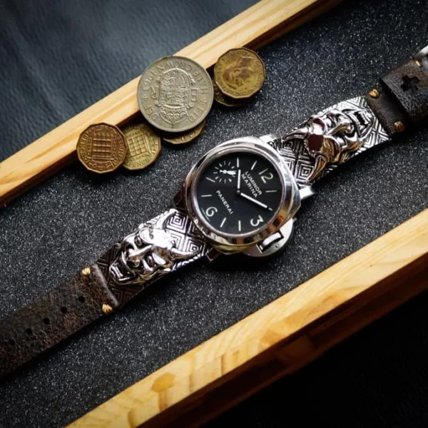 Hanya Sterling Silver 925 Pendants Strap ( 2pieces) for Panerai or Apple Watch 123456 SE .