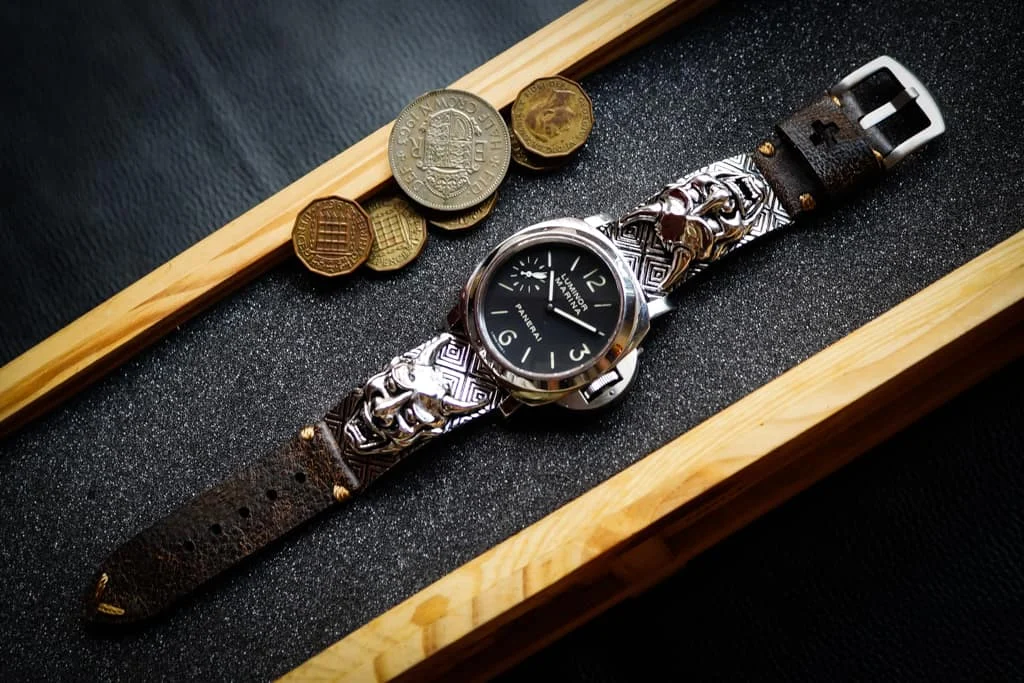 Hanya Sterling Silver 925 Pendants Strap ( 2pieces) for Panerai or Apple Watch 123456 SE .