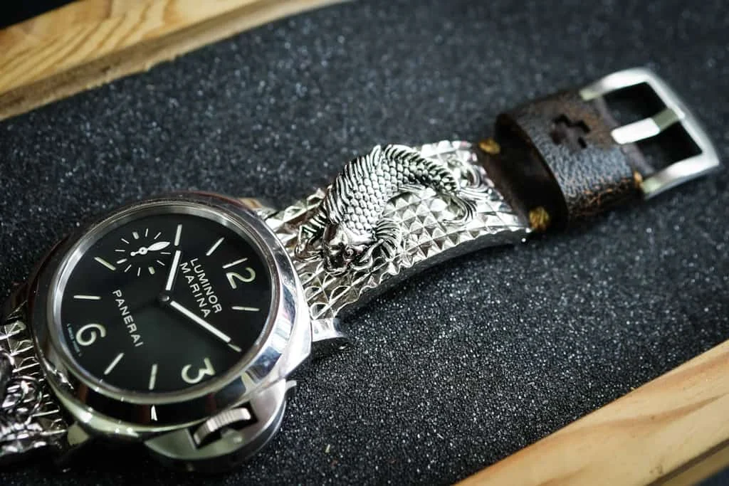 Koi Fish Sterling Silver 925 Pendants Apple Watch Strap Band for Series 123456 SE , 38mm or 42mm , Panerai, Seiko , Rolex – image 3