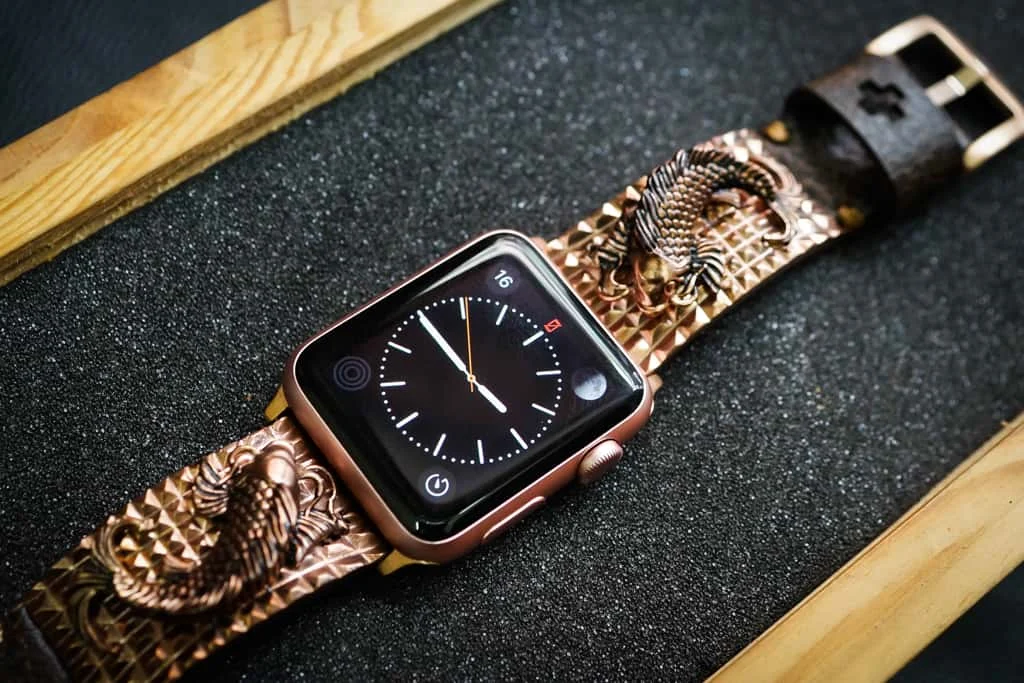 Koi Fish Pink Bronze Pendants Apple Watch Strap Band for Series 123456 SE , 38mm or 42mm , Panerai, Seiko , Rolex – image 5