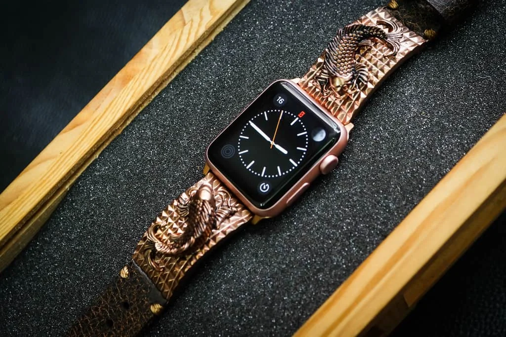 Koi Fish Pink Bronze Pendants Apple Watch Strap Band for Series 123456 SE , 38mm or 42mm , Panerai, Seiko , Rolex – image 6