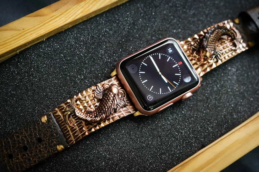 Koi Fish Pink Bronze Pendants Apple Watch Strap Band for Series 123456 SE , 38mm or 42mm , Panerai, Seiko , Rolex – image 7