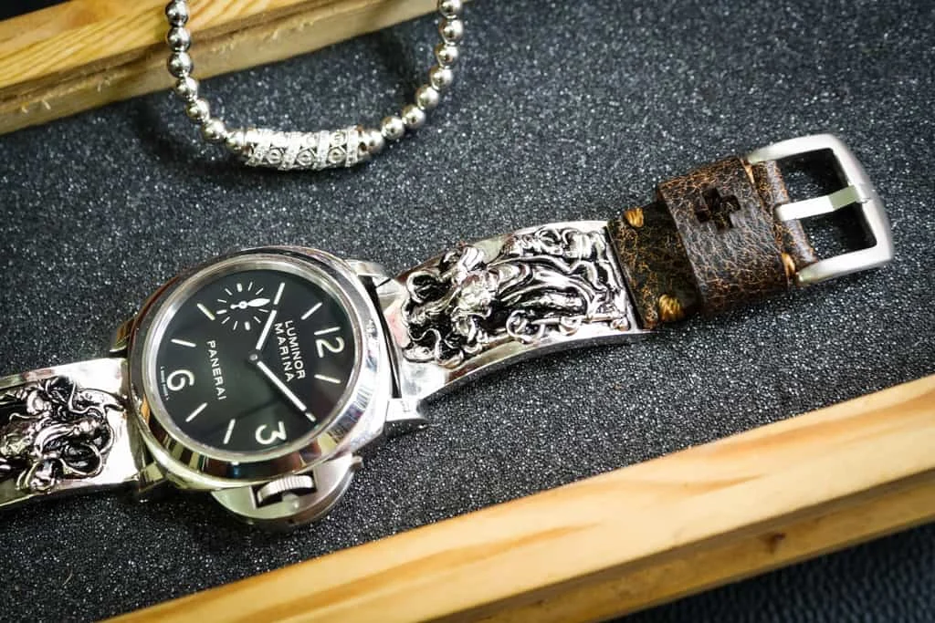Guan Yu Sterling Silver 925 Pendants Apple Watch Strap Band for Series 123456 SE , 38/40mm or 42/44mm , Panerai, Seiko , Rolex – image 2