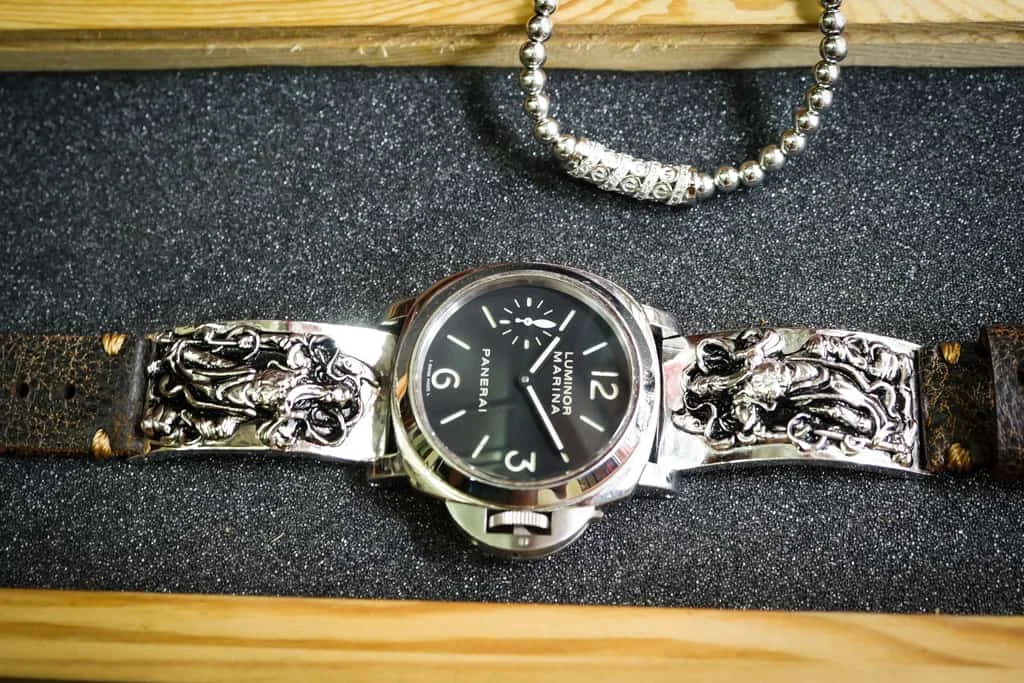 Guan Yu Sterling Silver 925 Pendants Apple Watch Strap Band for Series 123456 SE , 38/40mm or 42/44mm , Panerai, Seiko , Rolex – image 3