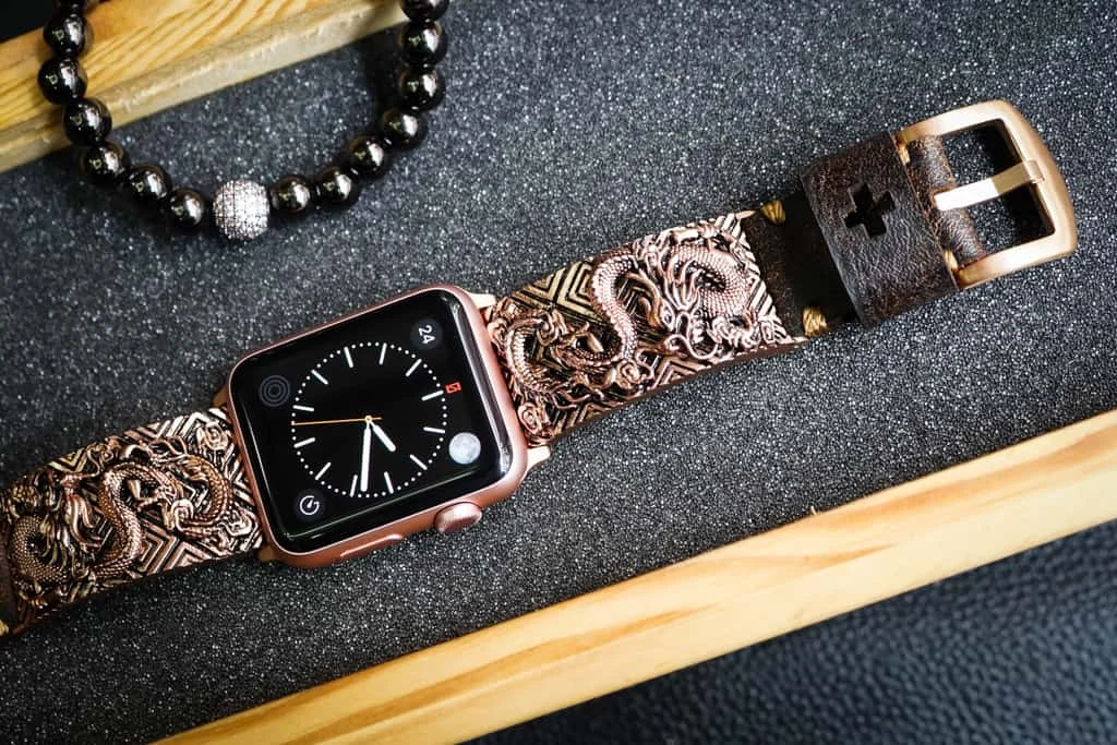 Dragon 2nd Pink Bronze Pendants Apple Watch Strap Band for Series 123456 , 38/40mm or 42/44mm , Panerai, Seiko , Rolex – image 2