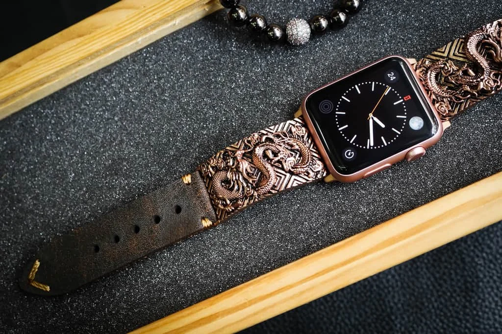 Dragon 2nd Pink Bronze Pendants Apple Watch Strap Band for Series 123456 , 38/40mm or 42/44mm , Panerai, Seiko , Rolex – image 5