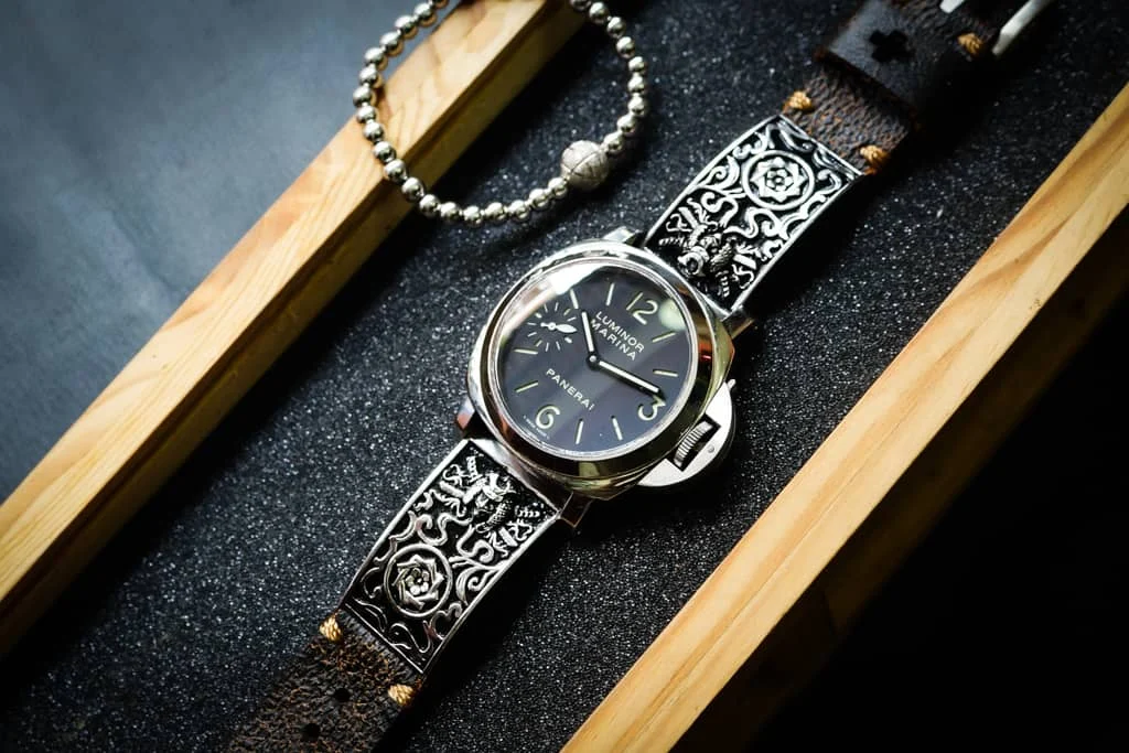Samurai Sterlingsilber 925 Anhänger Apple-Watch-Armband ( 2-teilig) für Panerai oder Apple Watch Serie 1,2,3,4,5,6,7,SE – Bild 5