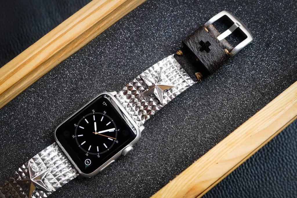 Lucky Star Silver Plated Pendants Apple Watch Strap Band (Silver Plated , Yellow Bronze, Pink Bronze ) for Series 123456 SE , 38/40mm or 42/44mm , Panerai, Seiko , Rolex – image 2