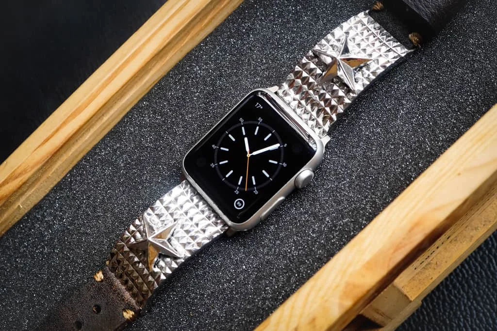 Lucky Star Silver Plated Pendants Apple Watch Strap Band (Silver Plated , Yellow Bronze, Pink Bronze ) for Series 123456 SE , 38/40mm or 42/44mm , Panerai, Seiko , Rolex – image 5