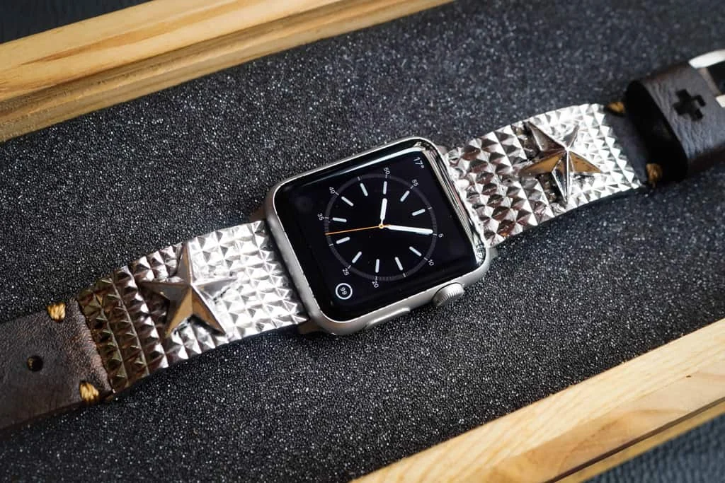 Lucky Star Silver Plated Pendants Apple Watch Strap Band (Silver Plated , Yellow Bronze, Pink Bronze ) for Series 123456 SE , 38/40mm or 42/44mm , Panerai, Seiko , Rolex – image 6