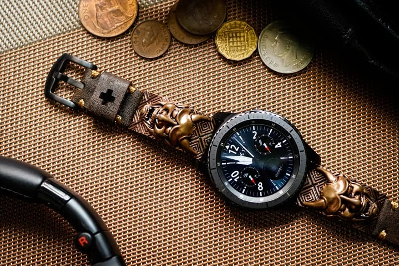 Hanya Pink Bronze Pendants Cuff Strap for Samsung Galaxy Watch, Watch 3, Active 1,2 Gear S2,S3/ Apple Watch , Panerai, Seiko , Rolex – image 3