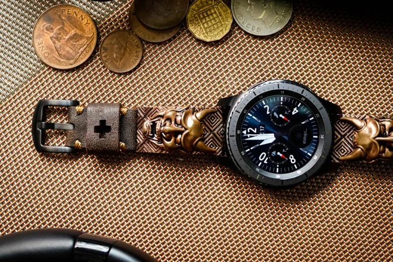 Hanya Pink Bronze Pendants Cuff Strap for Samsung Galaxy Watch, Watch 3, Active 1,2 Gear S2,S3/ Apple Watch , Panerai, Seiko , Rolex – image 6