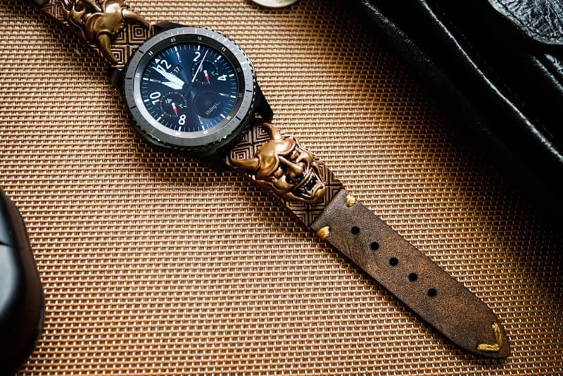 Hanya Pink Bronze Pendants Cuff Strap for Samsung Galaxy Watch, Watch 3, Active 1,2 Gear S2,S3/ Apple Watch , Panerai, Seiko , Rolex – image 7