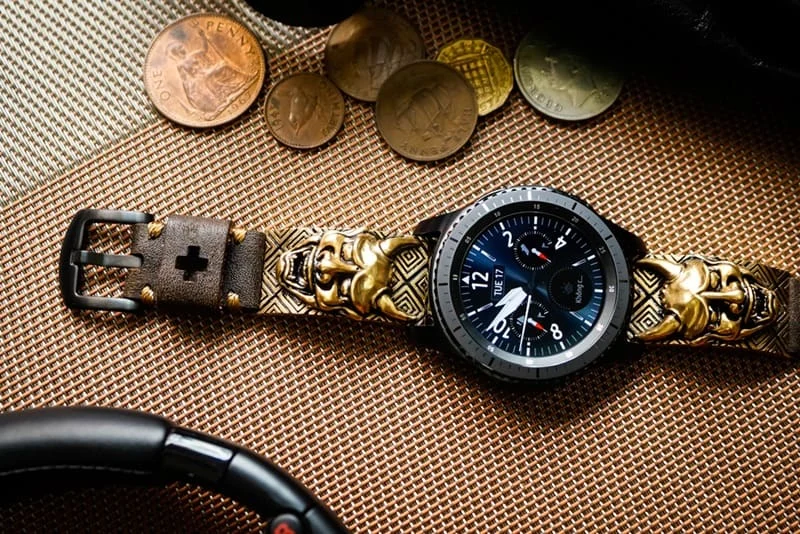 Hanya Yellow Bronze Pendants Cuff Strap for Samsung Galaxy Watch, Watch 3, Active 1,2 Gear S2,S3/ Apple Watch , Panerai, Seiko , Rolex – image 5