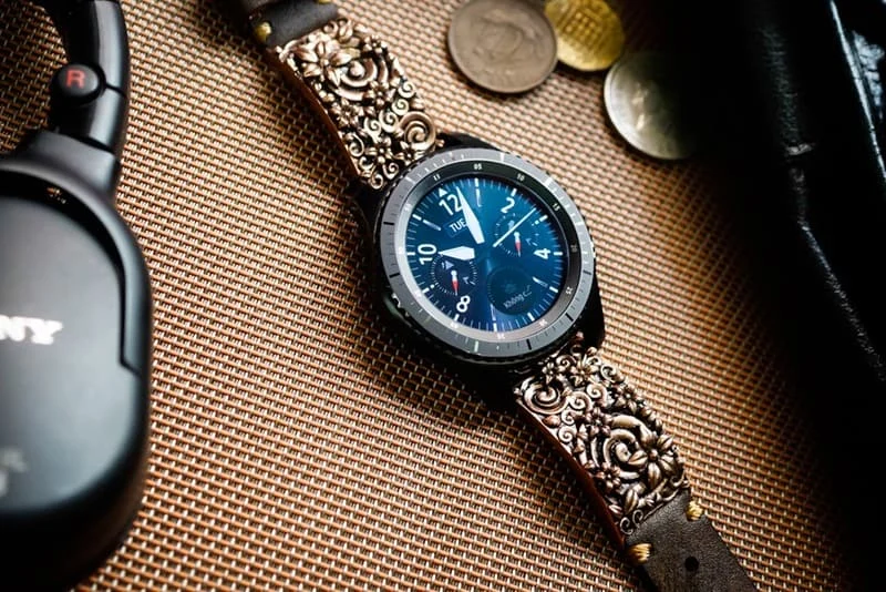 Sakura Blossom Pink Bronze Pendants Cuff Strap for Samsung Galaxy Watch, Watch 3, Active 1,2 Gear S2,S3, Apple Watch , Panerai, Seiko , Rolex – image 2