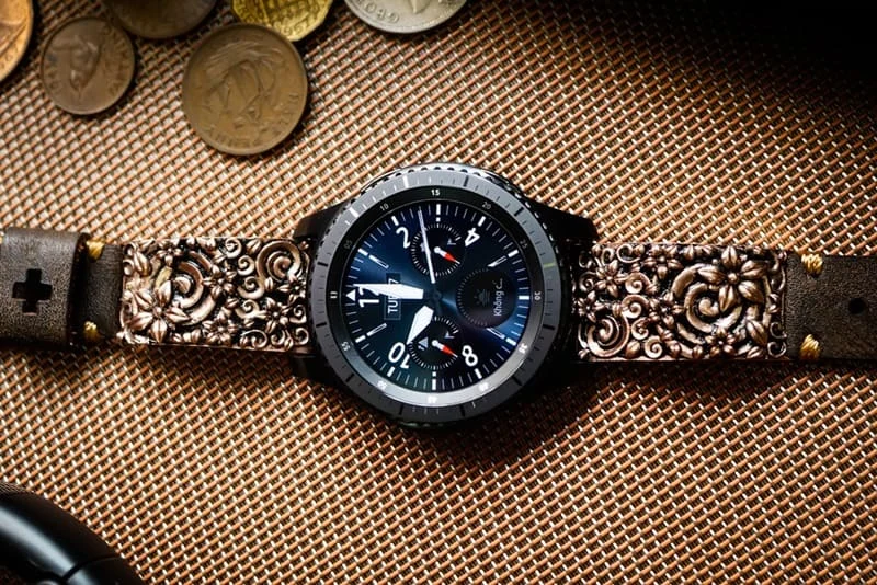 Sakura Blossom Pink Bronze Pendants Cuff Strap for Samsung Galaxy Watch, Watch 3, Active 1,2 Gear S2,S3, Apple Watch , Panerai, Seiko , Rolex – image 5