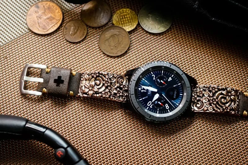 Sakura Blossom Pink Bronze Pendants Cuff Strap for Samsung Galaxy Watch, Watch 3, Active 1,2 Gear S2,S3, Apple Watch , Panerai, Seiko , Rolex – image 6