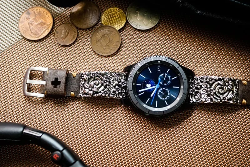 Sakura Blossom Silver Pendants Bracelet Strap for Samsung Gear S3 Frontier / Active 1,2 1,2 / Gear S2/ Apple Watch , Panerai, Seiko , Rolex – image 7