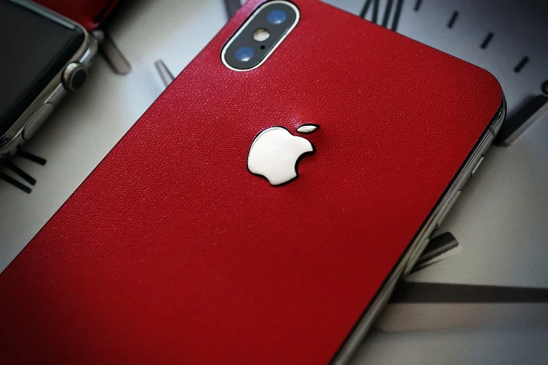 Combo Strap for Apple Wach 1234 + iPhone X,Xs,Xs Max RED Genuine Calf skin case – image 7