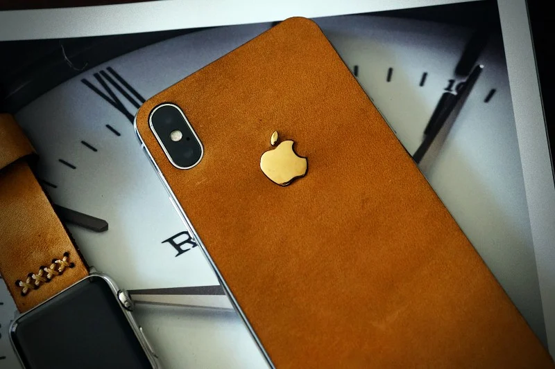 Combo Strap for Apple Wach 1234 + iPhone X,Xs,Xs Max Nr4 Genuine Calf skin case – image 4