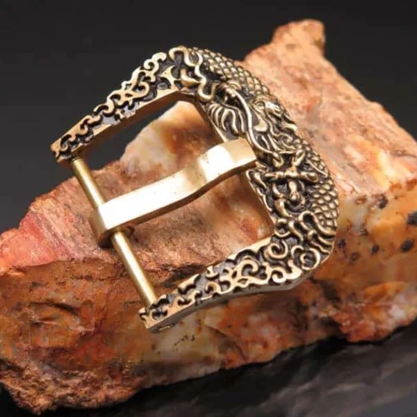 Dragon III Yellow Bronze Buckle for Seiko, Panerai, Maranez, Sevenfriday