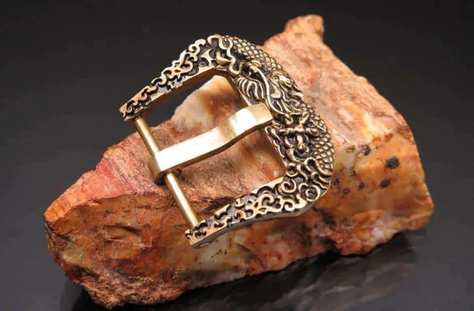 Dragon III Yellow Bronze Buckle for Seiko, Panerai, Maranez, Sevenfriday