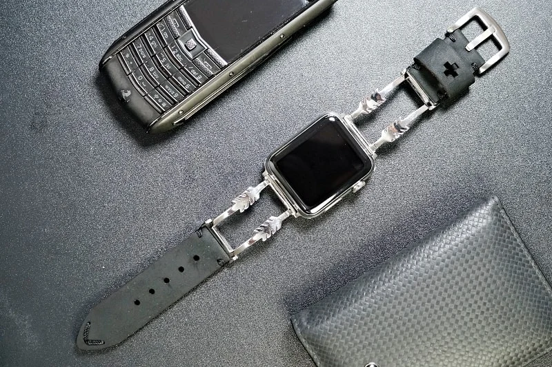 The Arrow Silver 925 Plated Pendants Strap ( 2pieces) for Panerai or Apple Watch 1 2 3 4 5 6 SE.