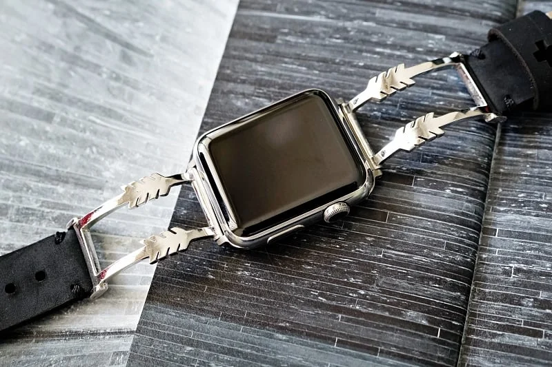 The Arrow Sterling Silver 925 Pendants Strap ( 2pieces) for Panerai or Apple Watch 1 2 3 4 5 6 SE.
